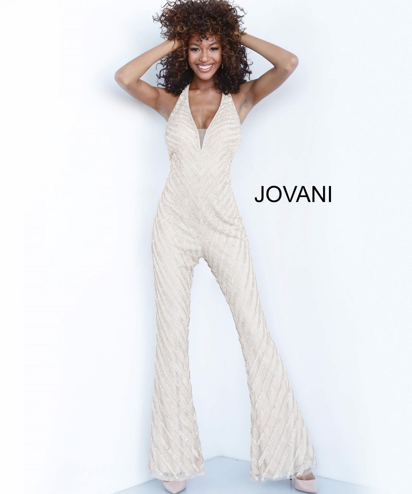 Silver best sale beaded jumpsuit